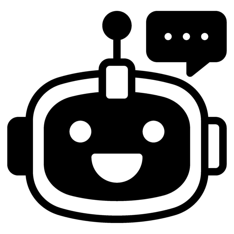 chatbot virtuell bistånd ikon illustration vektor