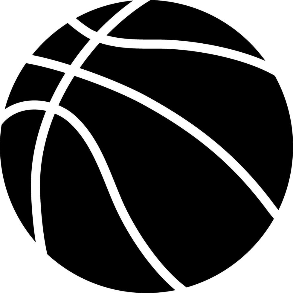 Vektor solide schwarz Symbol zum Basketball