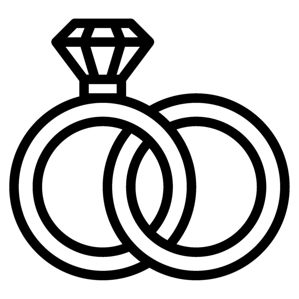 Ringe Hochzeit Symbol Illustration vektor