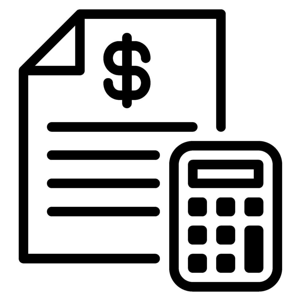 beskatta betalning och finansiera ikon illustration vektor