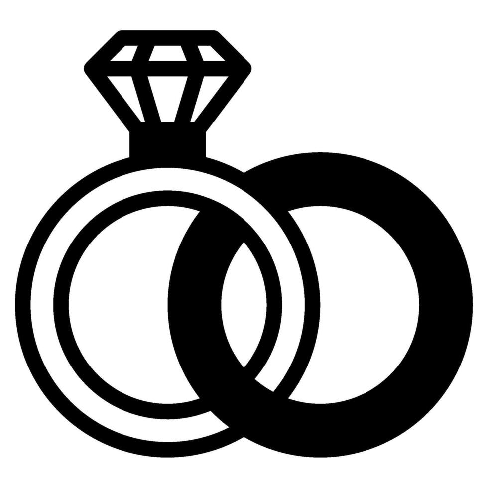 Ringe Hochzeit Symbol Illustration vektor