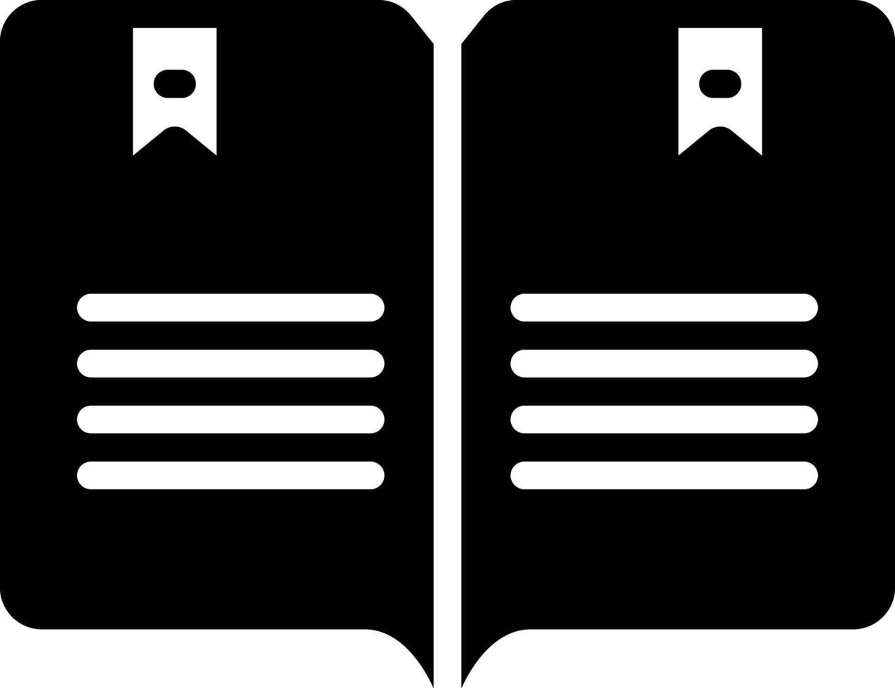 Vektor solide schwarz Symbol zum Lesezeichen