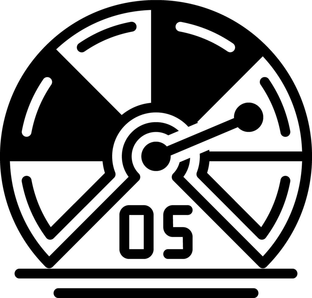 Vektor solide schwarz Symbol zum Ergebnis