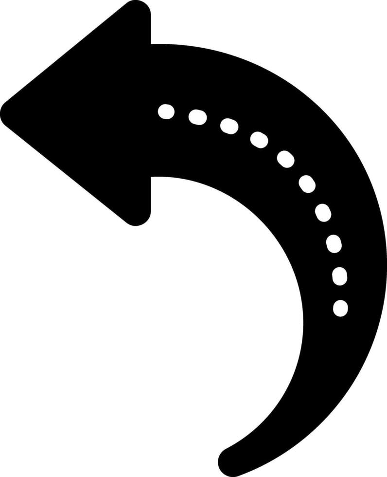 fast svart ikon för pil vektor