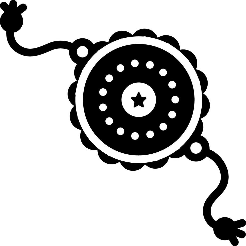 Vektor solide schwarz Symbol zum Rakhi