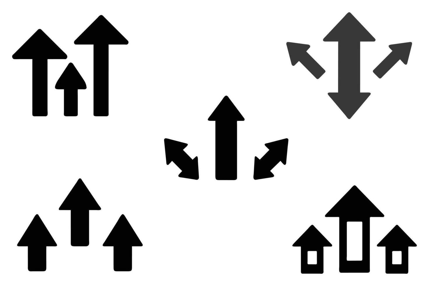 Sammlung von Multimedia Symbole und Pfeile Lager Illustration Vektor