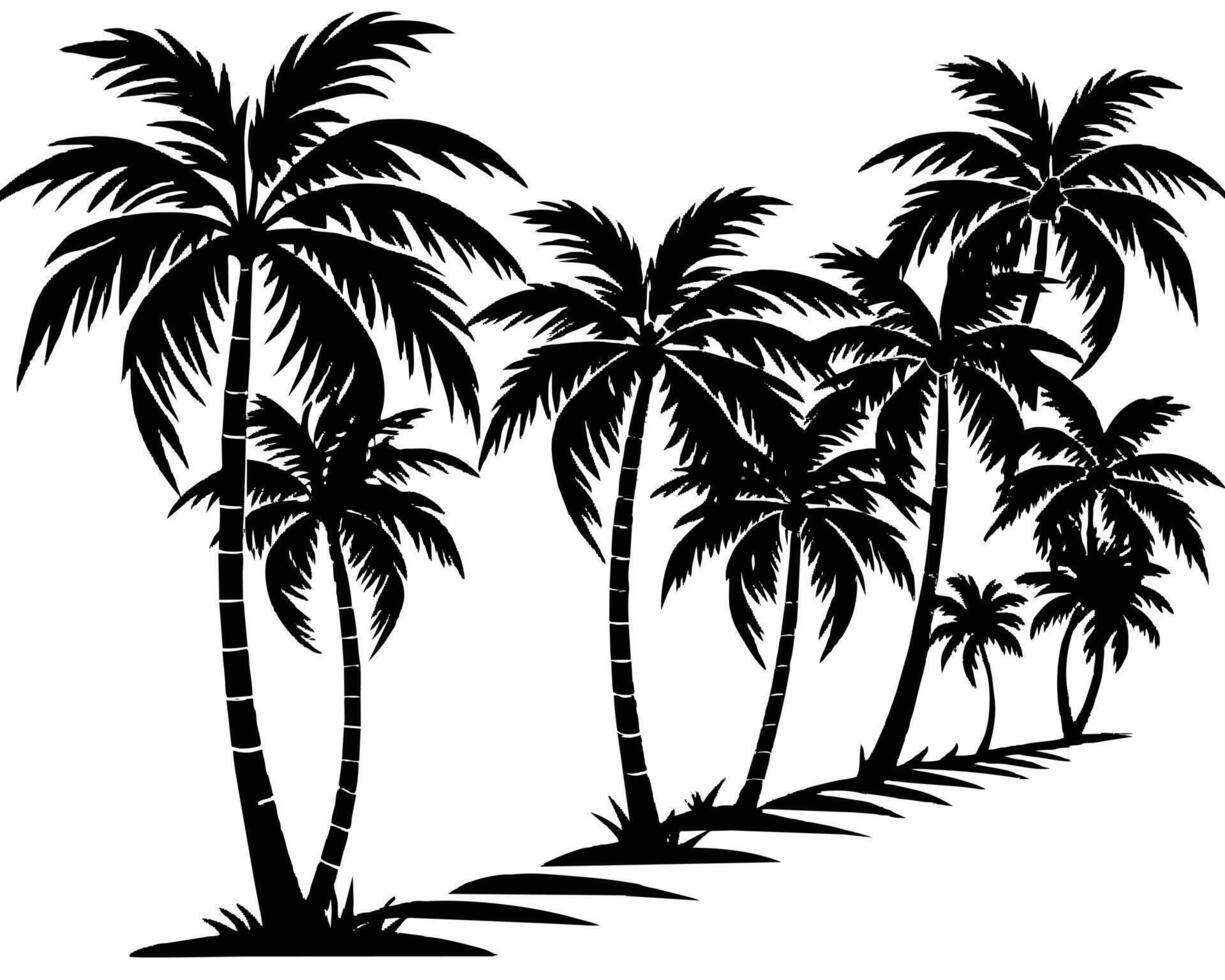 handflatan träd stock vektor design på vit bakgrund illustration