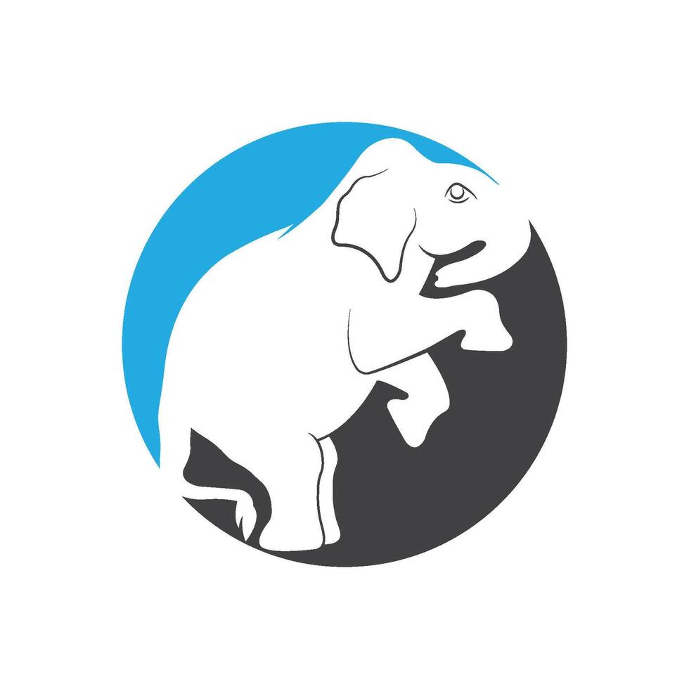 vektor illustration av elefant silhuetter på vit bakgrund.