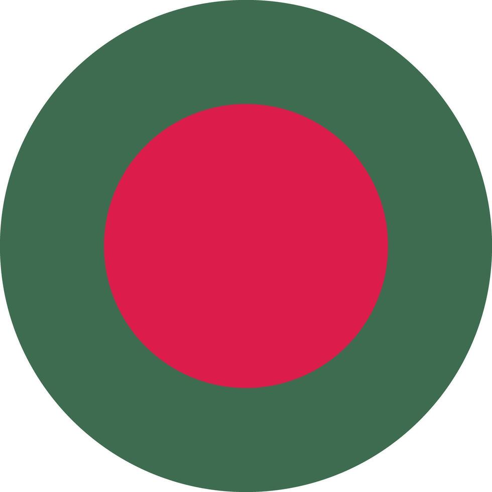 runden Bangladesch Flagge . Kreis Flagge von Bangladesch . Vektor Illustration