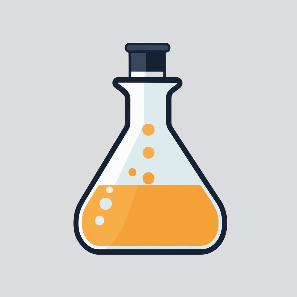 labb flaska kemisk testa rör vetenskaplig begrepp vektor illustration