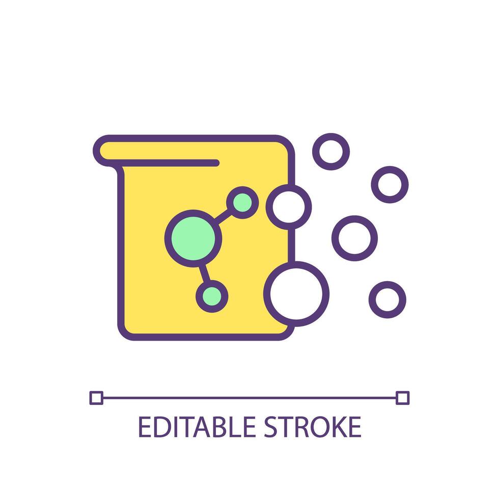 wissenschaftlich Fermentation rgb Farbe Symbol. Labor Bedingungen, testen. biotechnologische Verfahren. Synthetik Biologie. isoliert Vektor Illustration. einfach gefüllt Linie Zeichnung. editierbar Schlaganfall