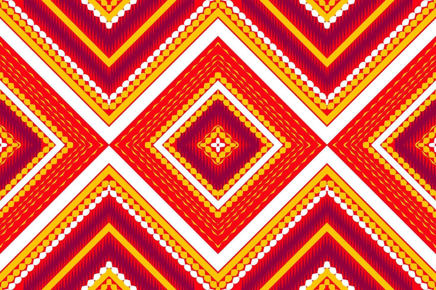 nahtlos Stoff Muster, abstrakt geometrisch Dreieck Welle Zickzack- Ikat Stamm. Indigo Weiß zum drucken Textilien, Teppiche, Stoffe. vektor