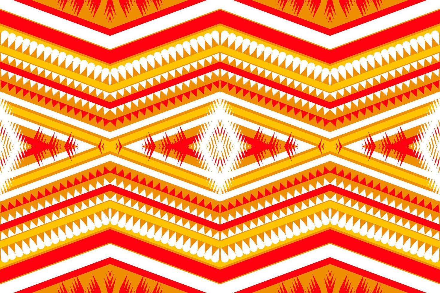 nahtlos Design Muster, traditionell geometrisch Blume Zickzack- Muster Weihnachten Gelb Gelb Grün Weiß Vektor Illustration Design, abstrakt Stoff Muster, aztekisch Stil zum drucken Textilien