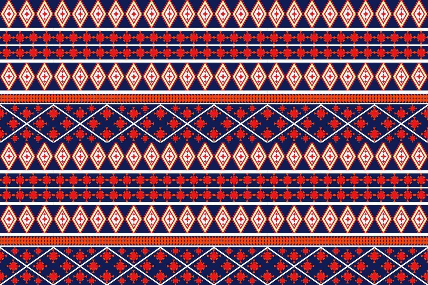 aztekisch Stammes- geometrisch Vektor Hintergrund im schwarz rot Gelb Weiß nahtlos Streifen Muster. traditionell Ornament ethnisch Stil. Design zum Textil, Stoff, Kleidung, Vorhang, Teppich, Ornament, Verpackung.