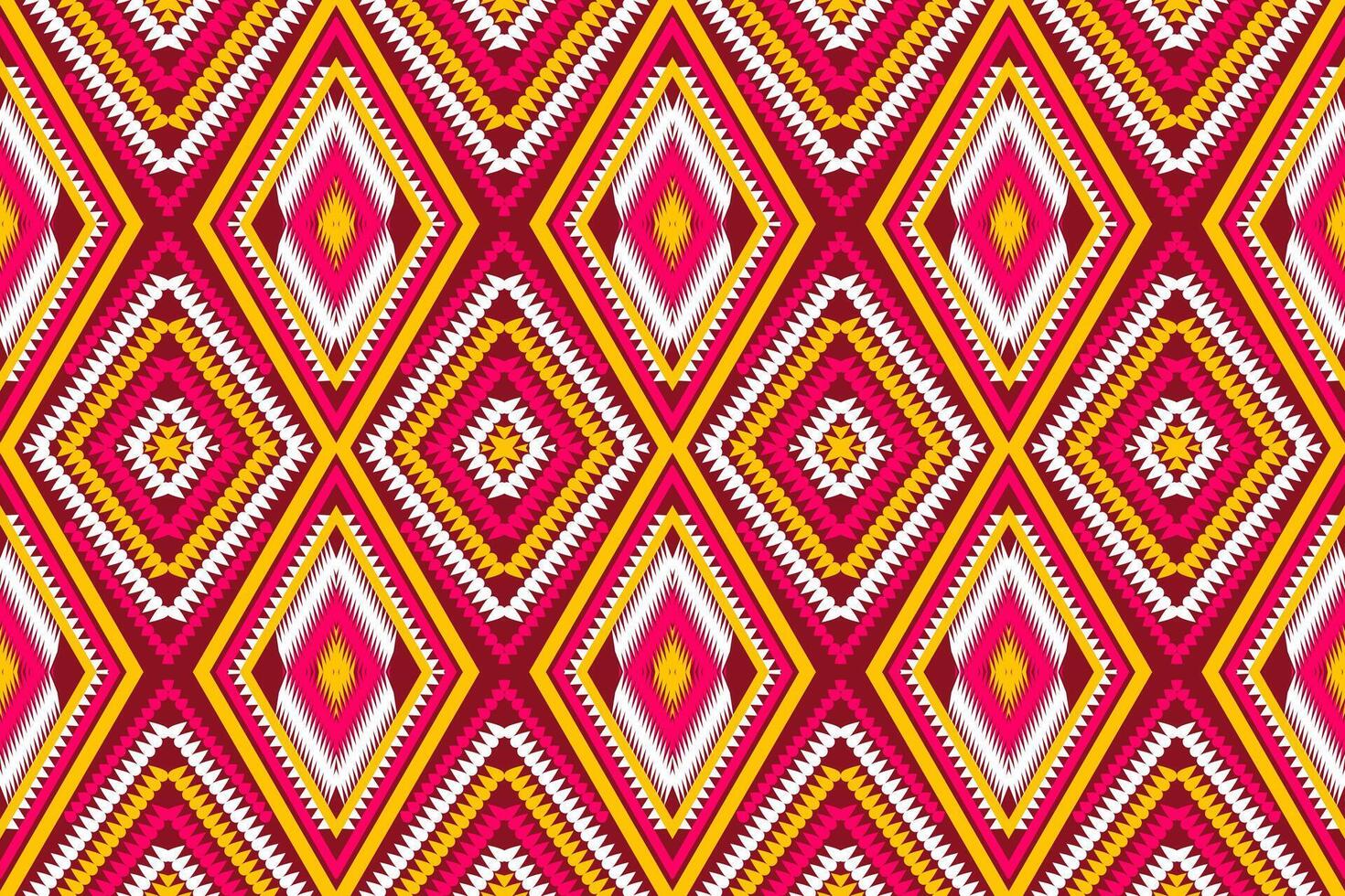 aztekisch Stammes- geometrisch Vektor Hintergrund im schwarz rot Gelb Weiß nahtlos Streifen Muster. traditionell Ornament ethnisch Stil. Design zum Textil, Stoff, Kleidung, Vorhang, Teppich, Ornament, Verpackung.