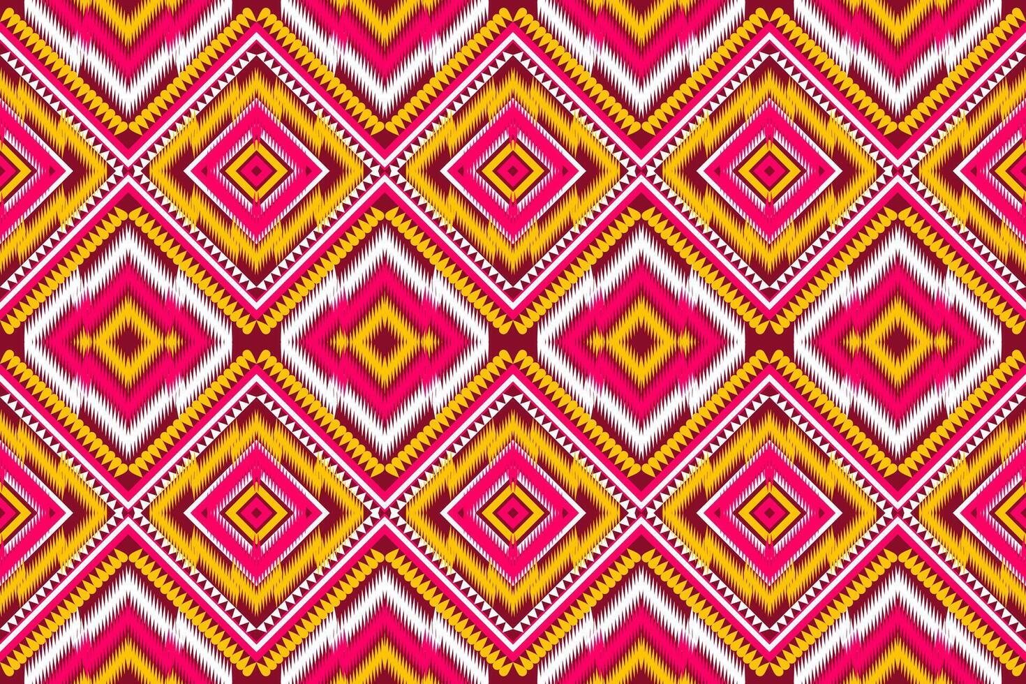 aztekisch Stammes- geometrisch Vektor Hintergrund im schwarz rot Gelb Weiß nahtlos Streifen Muster. traditionell Ornament ethnisch Stil. Design zum Textil, Stoff, Kleidung, Vorhang, Teppich, Ornament, Verpackung.