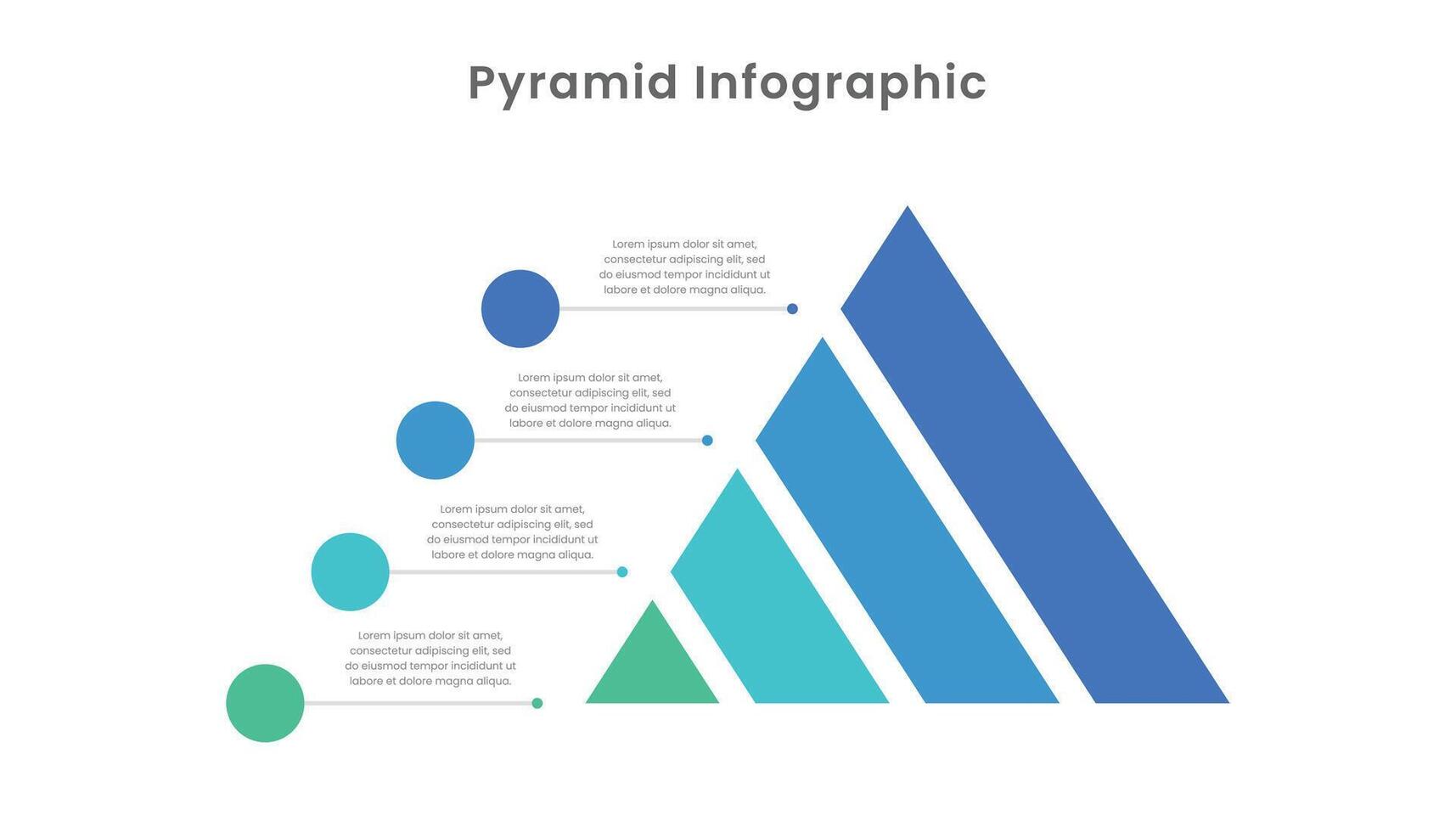 företag pyramid infographic mall design vektor