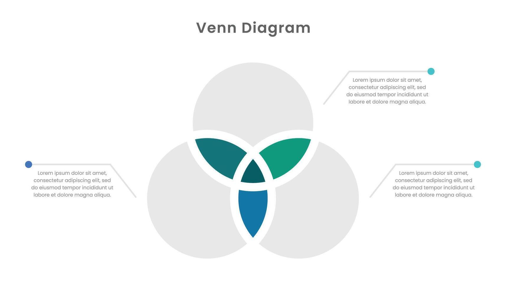 venn Diagramm Infografik Vorlage Design mit drei Kreis vektor