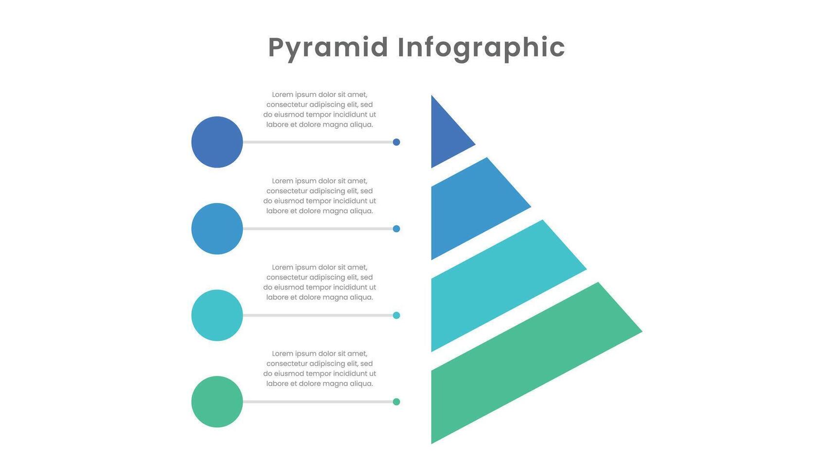 Pyramide Infografik Vorlage Design vektor