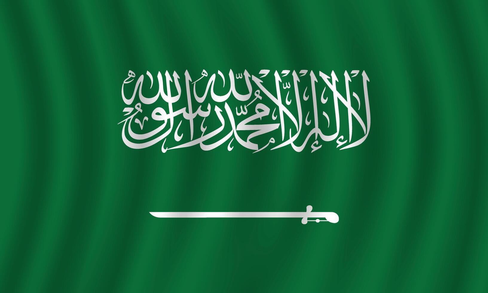 platt illustration av de saudi arabien flagga. saudi arabien nationell nationell flagga design. saudi arabien Vinka flagga. vektor