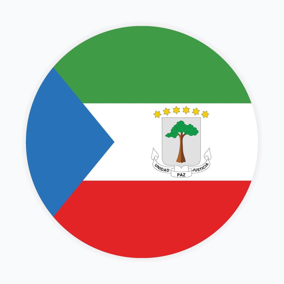 äquatorial Guinea National Flagge Vektor Symbol Design. äquatorial Guinea Kreis Flagge. runden von äquatorial Guinea Flagge