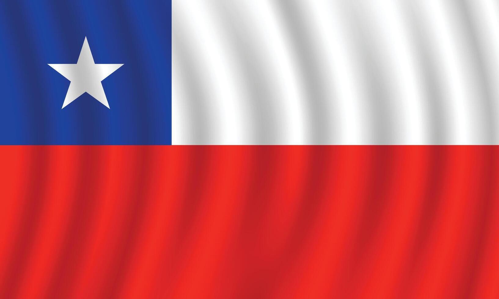 eben Illustration von Chile Flagge. Chile National Flagge Design. Chile Welle Flagge. vektor