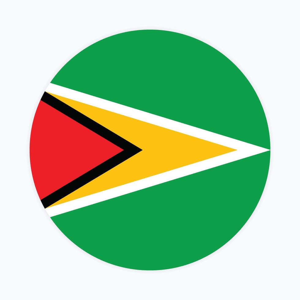 guyana nationell flagga vektor ikon design. guyana cirkel flagga. runda av guyana flagga.