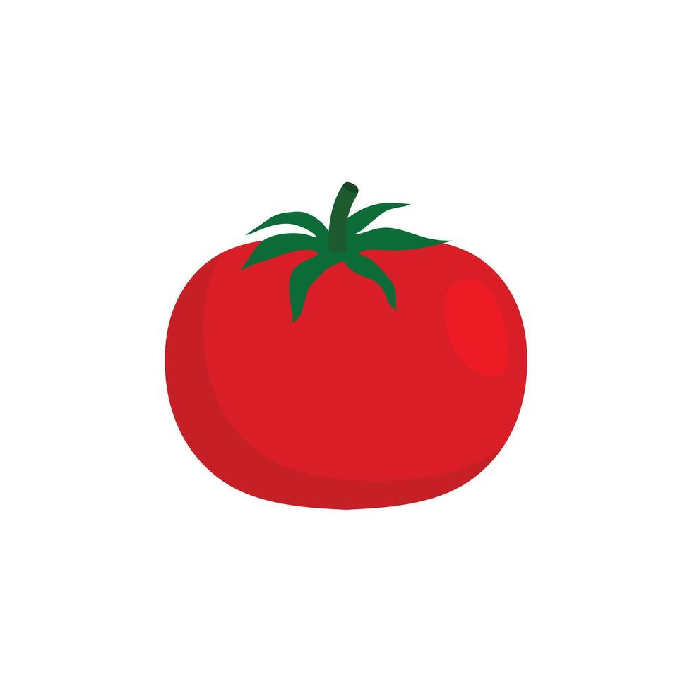 Tomate isoliert Single einfach Karikatur Illustration. Gemüse organisch Öko bio Produkt von das Bauernhof Vektor Illustration. Tomate eben Design Objekt zum Vegetarier Design