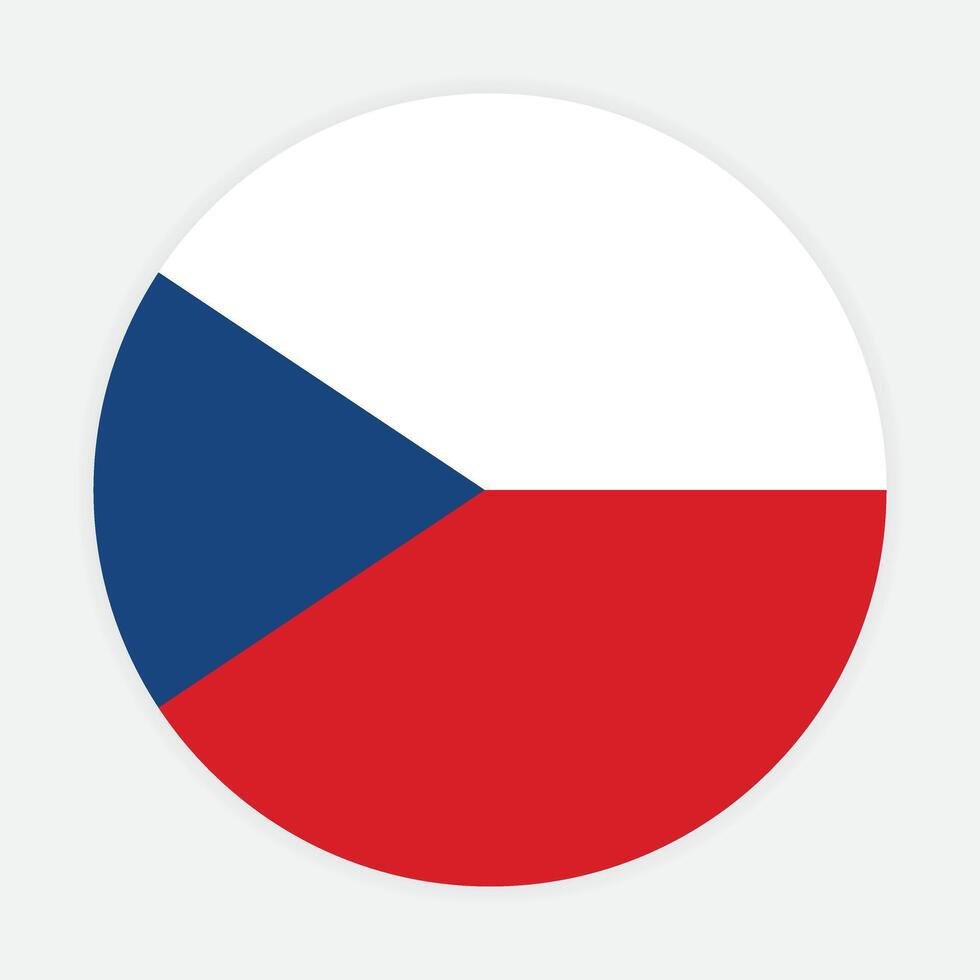 Tschechisch Republik National Flagge Vektor Symbol Design. Tschechisch Republik Kreis Flagge. runden von Tschechisch Republik Flagge.
