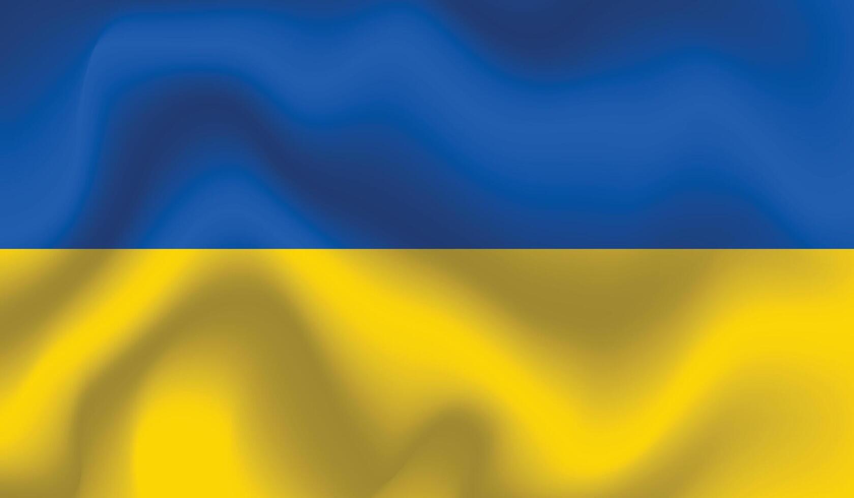 eben Illustration von Ukraine National Flagge. Ukraine Flagge Design. Ukraine Welle Flagge. vektor