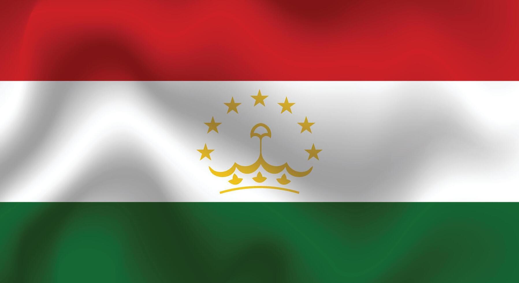 platt illustration av tadzjikistan flagga. tadzjikistan nationell flagga design. tadzjikistan Vinka flagga. vektor
