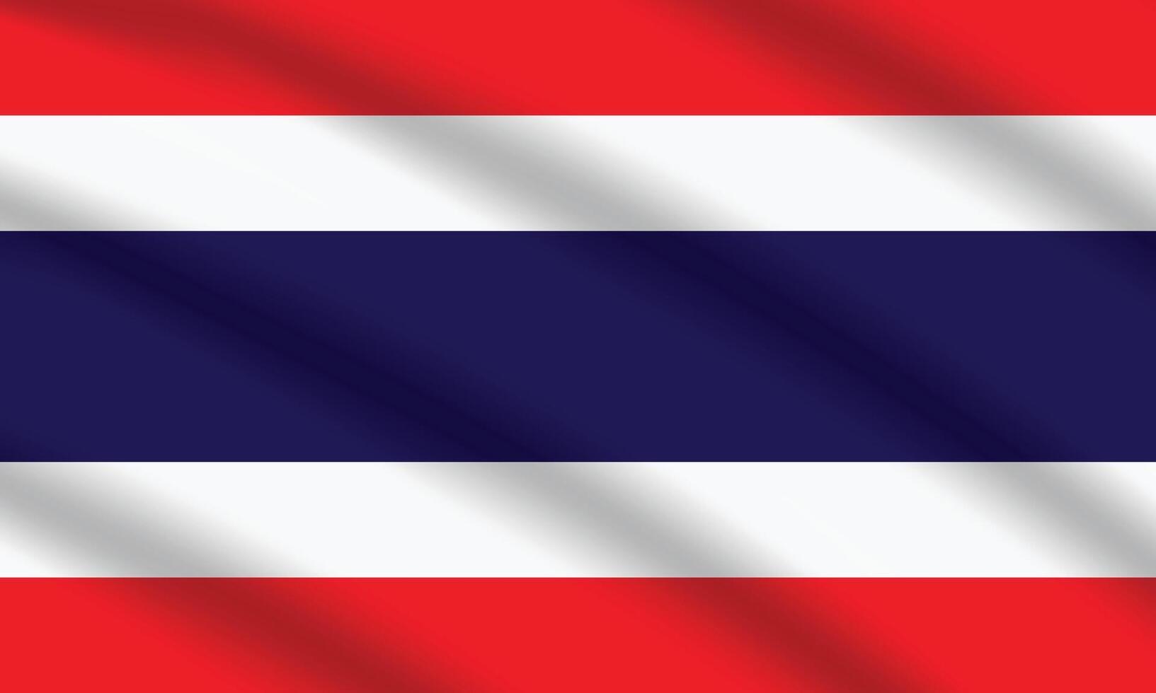 eben Illustration von Thailand National Flagge. Thailand Flagge Design. Thailand Welle Flagge. vektor
