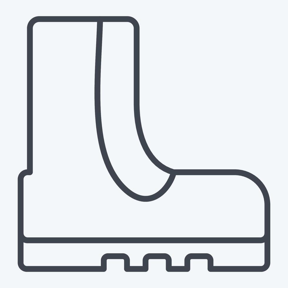 Symbol Heer Schuh. verbunden zu Militär- und Heer Symbol. Linie Stil. einfach Design Illustration vektor