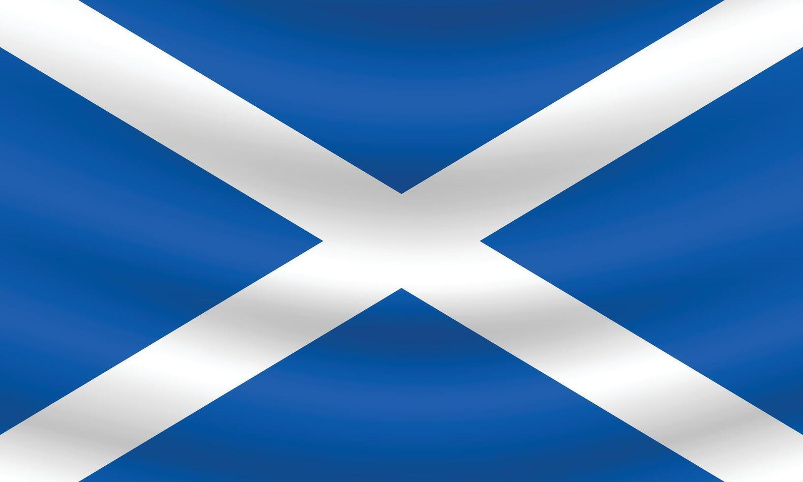 eben Illustration von Schottland National Flagge. Schottland Flagge Design. Schottland Welle Flagge. vektor