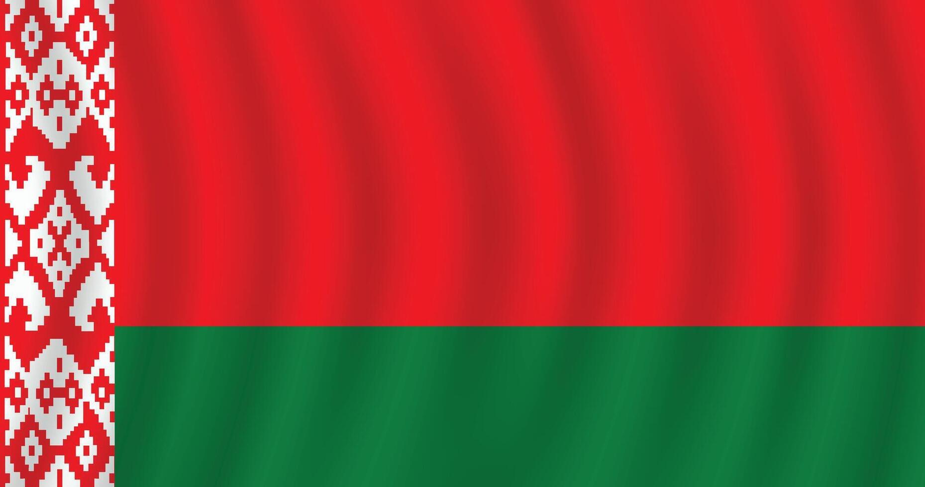 platt illustration av Vitryssland nationell flagga. Vitryssland flagga design. Vitryssland Vinka flagga. vektor