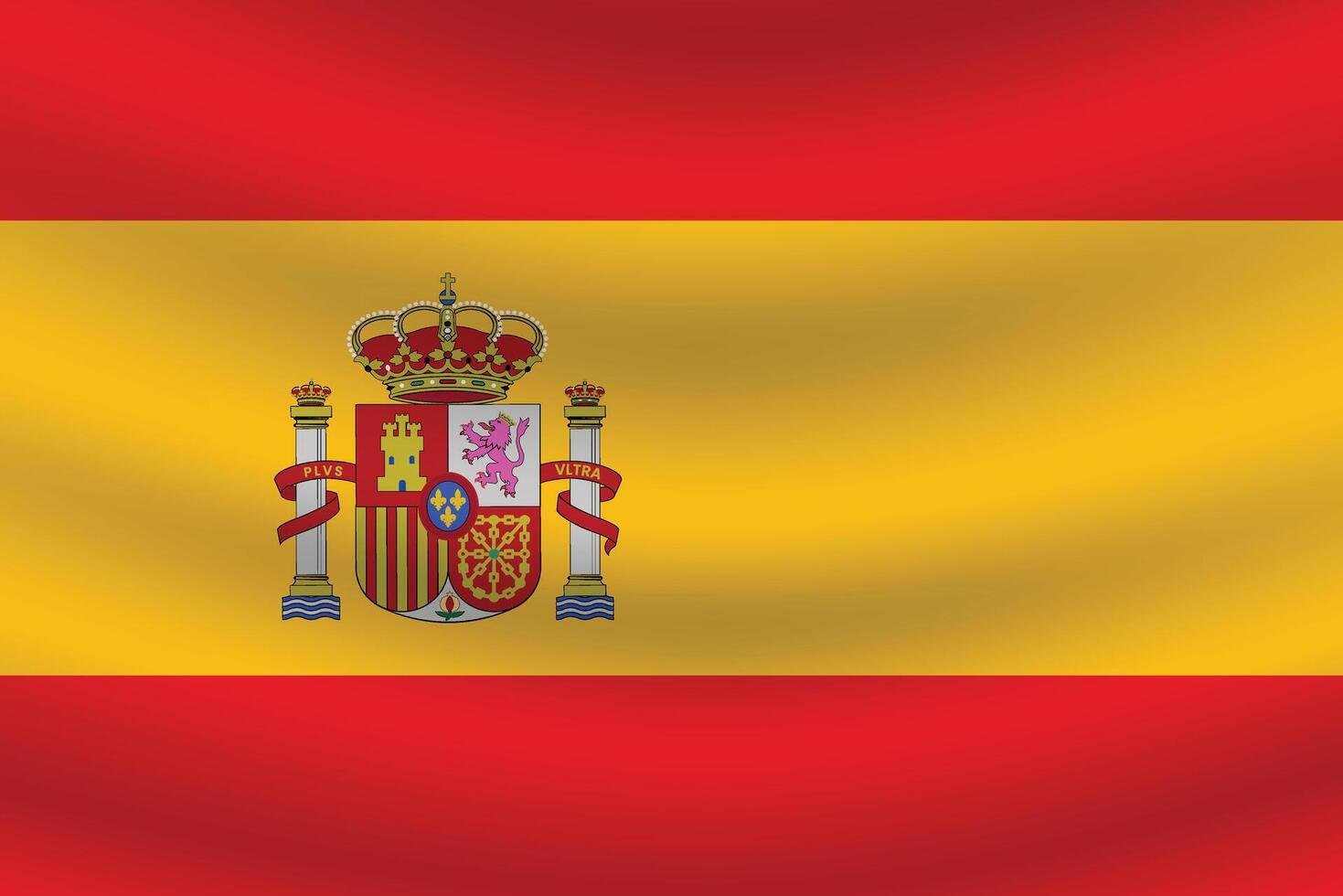 eben Illustration von Spanien National Flagge. Spanien Flagge Design. Spanien Welle Flagge. vektor