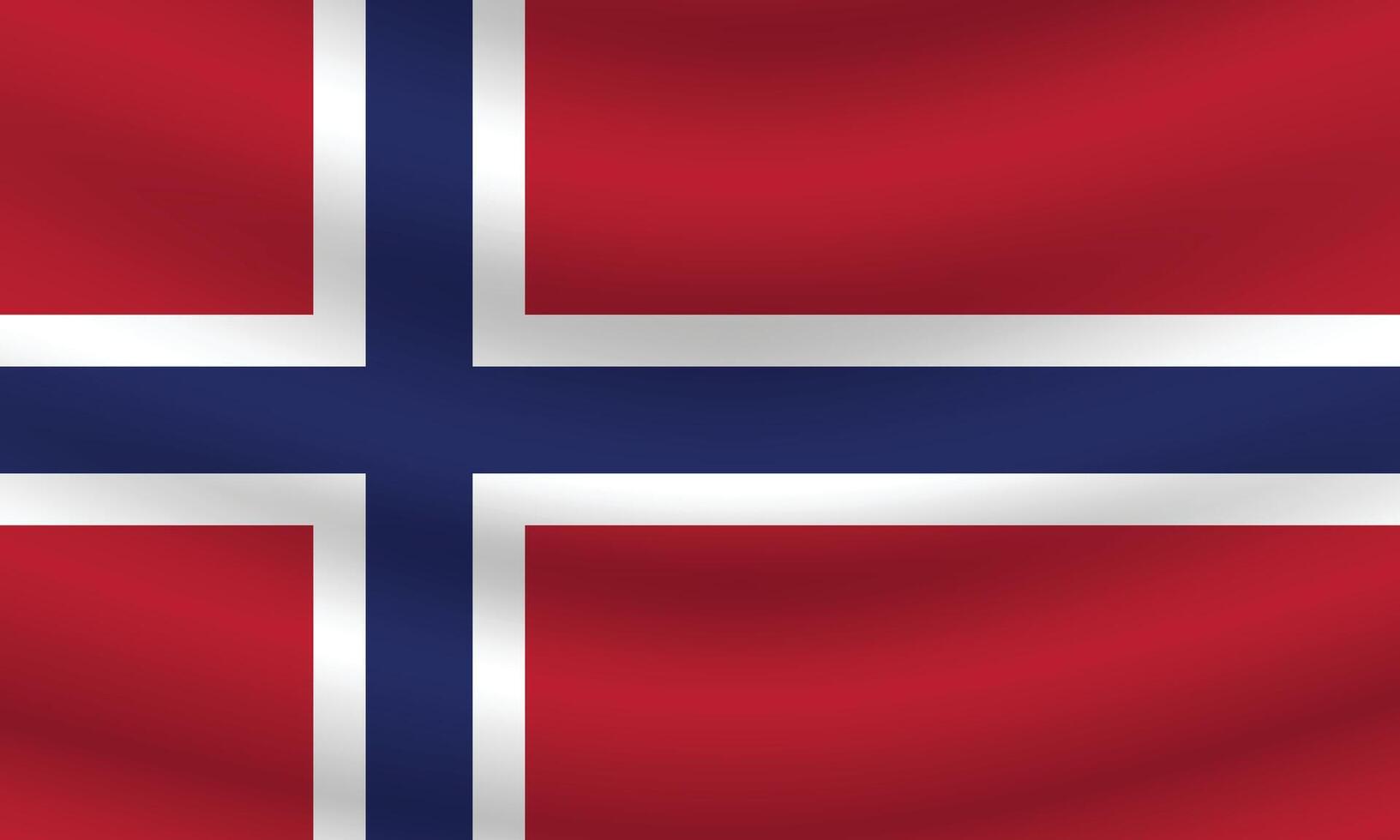 eben Illustration von Norwegen National Flagge. Norwegen Flagge Design. Norwegen Welle Flagge. vektor