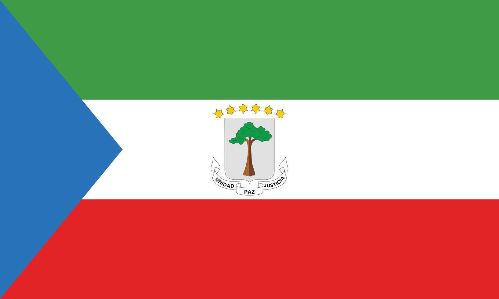 eben Illustration von äquatorial Guinea National Flagge. äquatorial Guinea Flagge Design. vektor