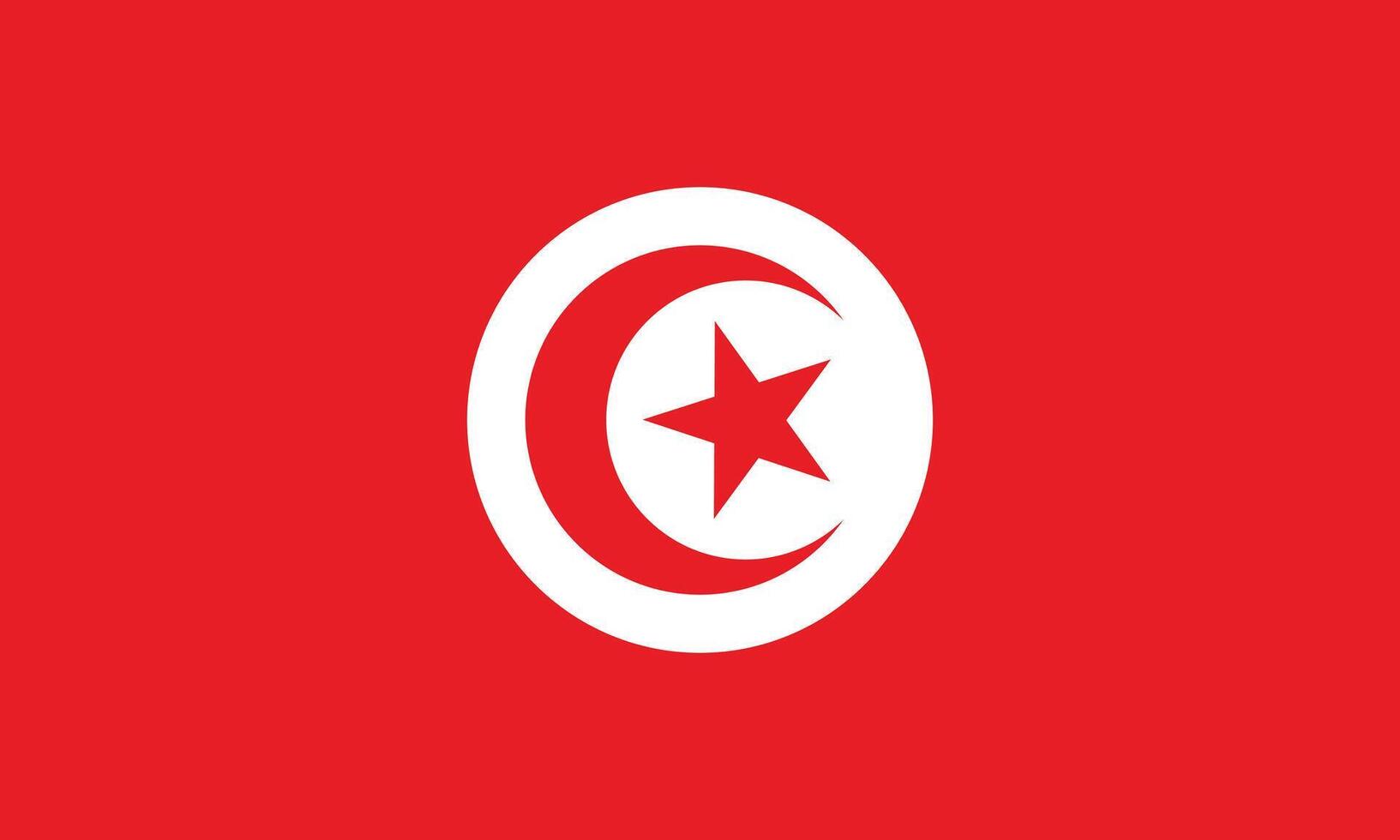 platt illustration av tunisien nationell flagga. tunisien flagga design. vektor