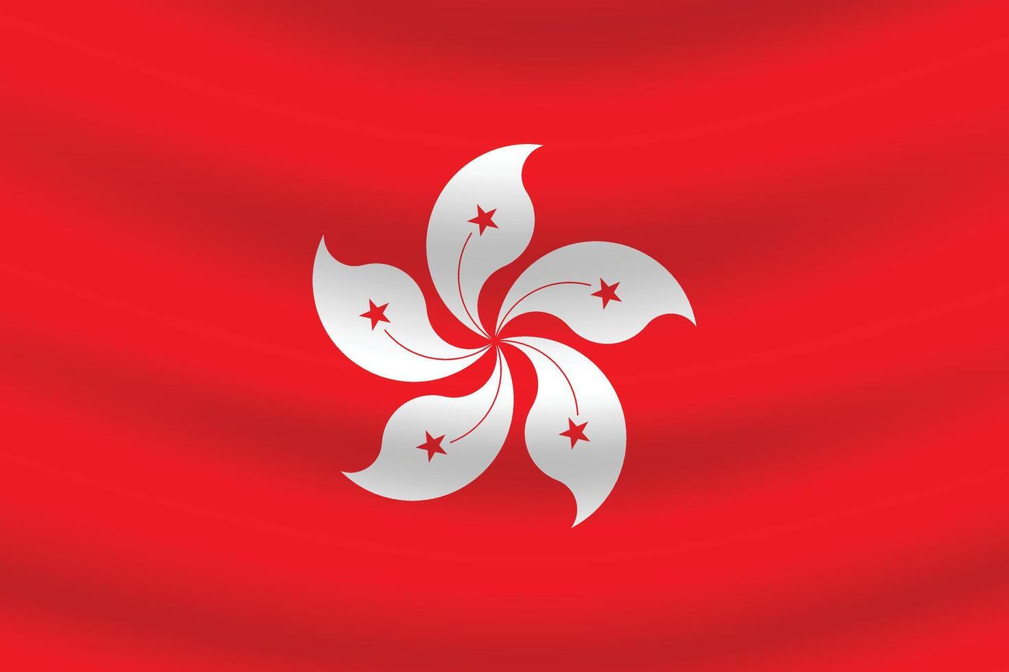 platt illustration av de hong kong nationell flagga. hong kong flagga design. hong kong Vinka flagga. vektor