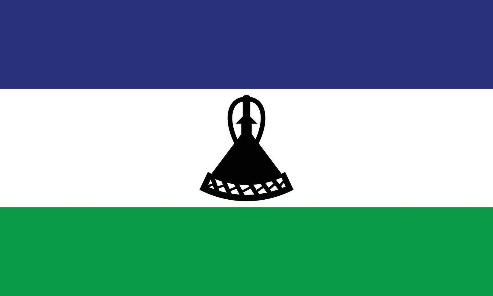 eben Illustration von Lesotho National Flagge. Lesotho Flagge Design. vektor