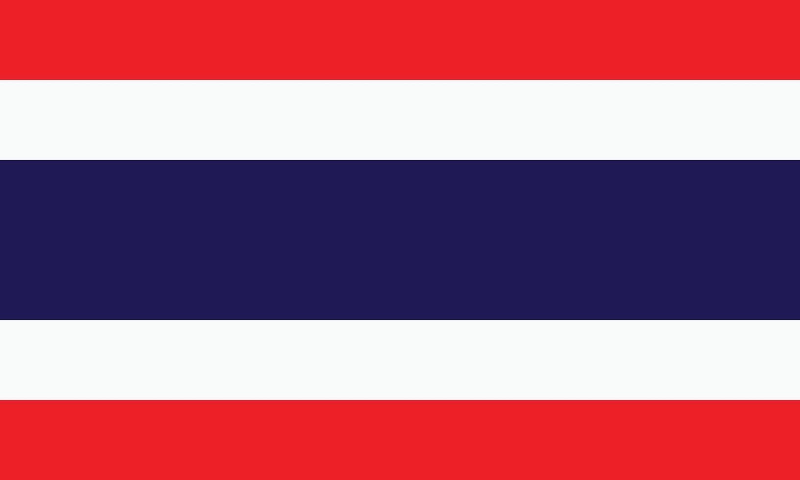 platt illustration av thailand nationell flagga. thailand flagga design. vektor