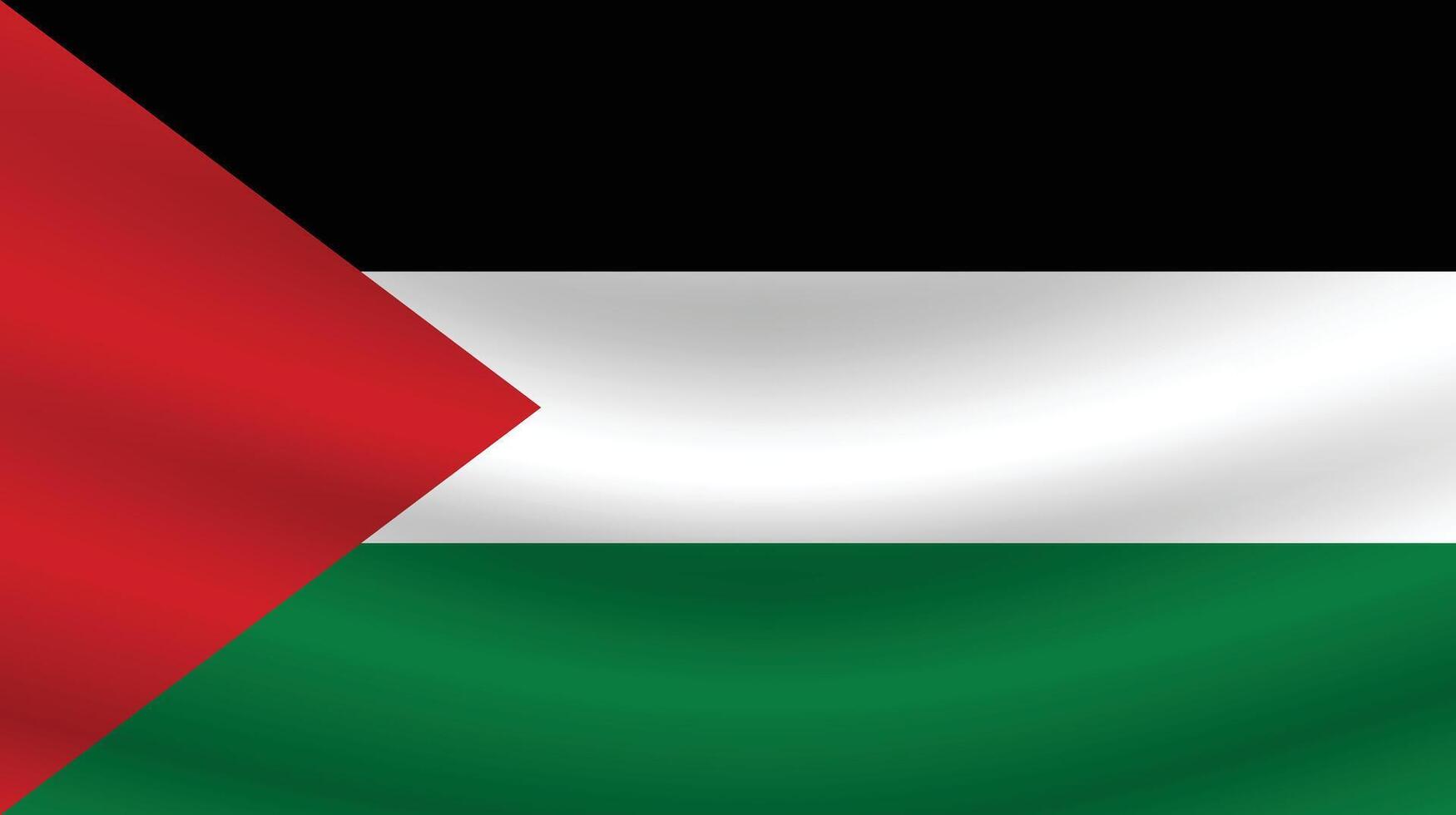 platt illustration av de palestina flagga. palestina nationell flagga design. palestina Vinka flagga. vektor