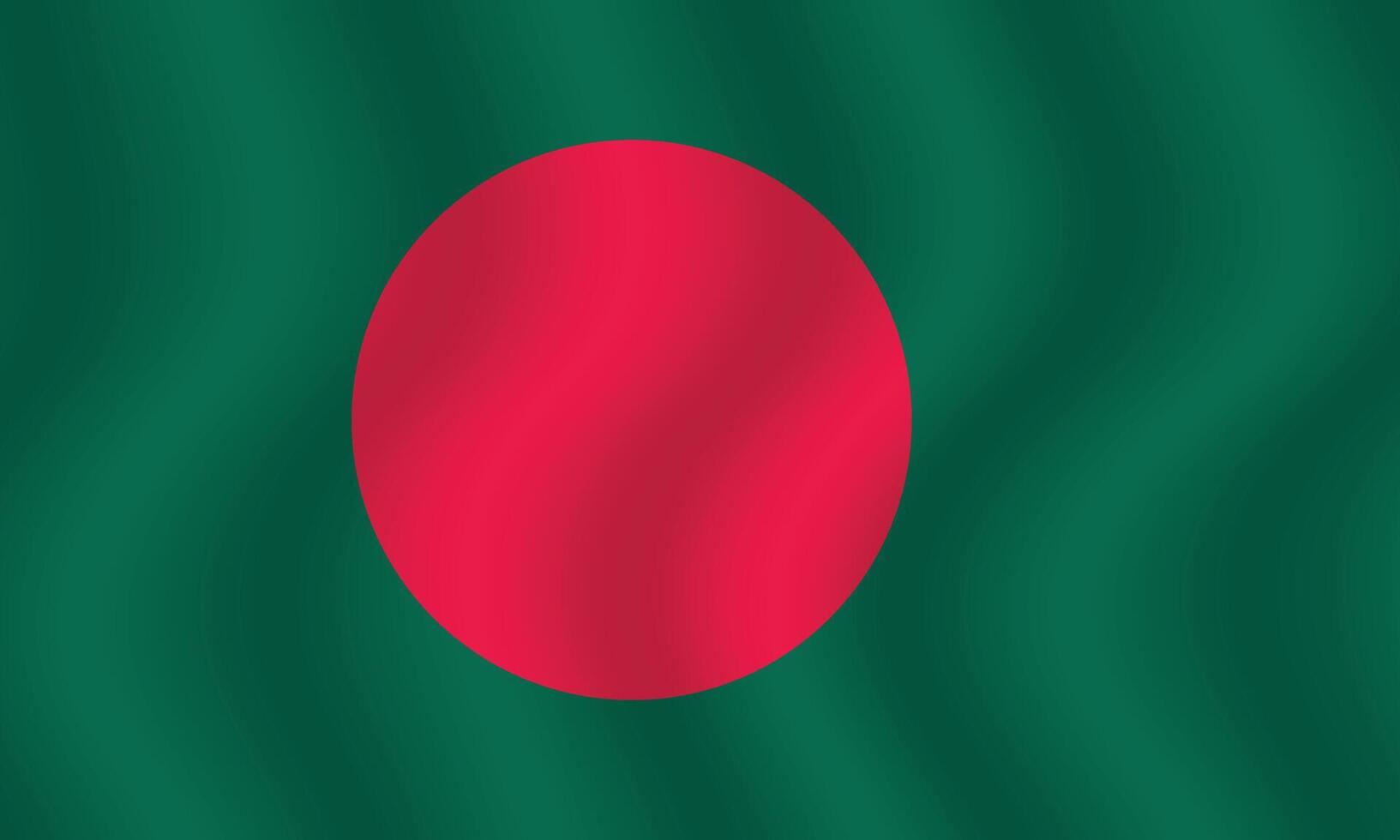 platt illustration av de bangladesh flagga. bangladesh nationell flagga design. bangladesh Vinka flagga. vektor