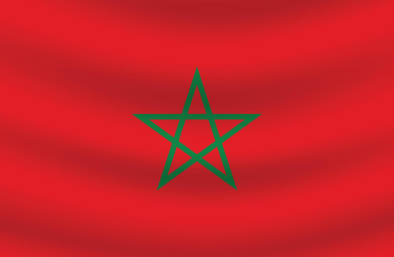 platt illustration av marocko nationell flagga. marocko flagga design. marocko Vinka flagga. vektor