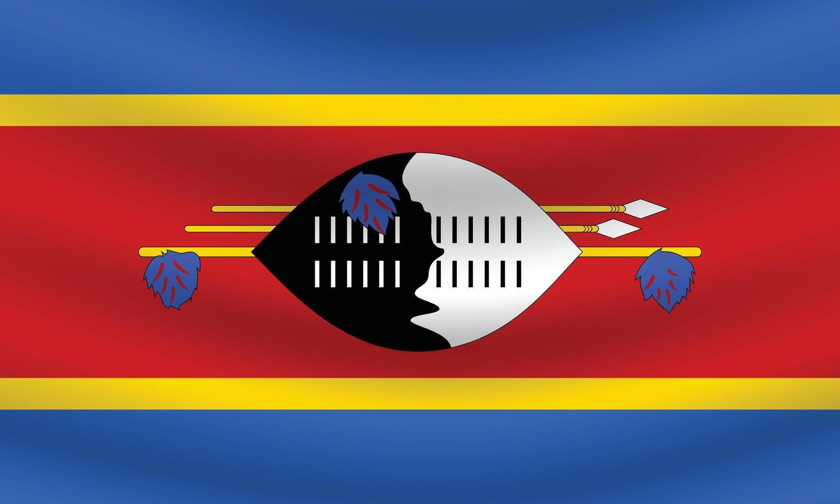 platt illustration av de eswatini flagga. eswatini nationell flagga design. eswatini Vinka flagga. vektor