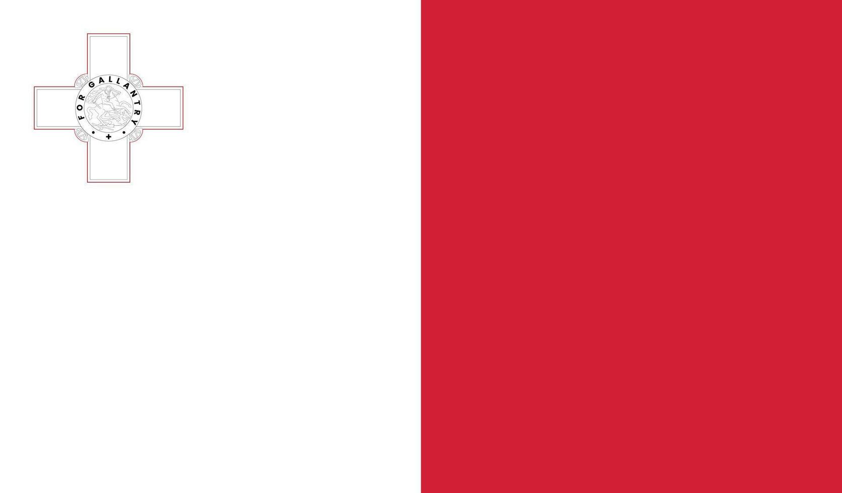 eben Illustration von Malta National Flagge. Malta Flagge Design. vektor