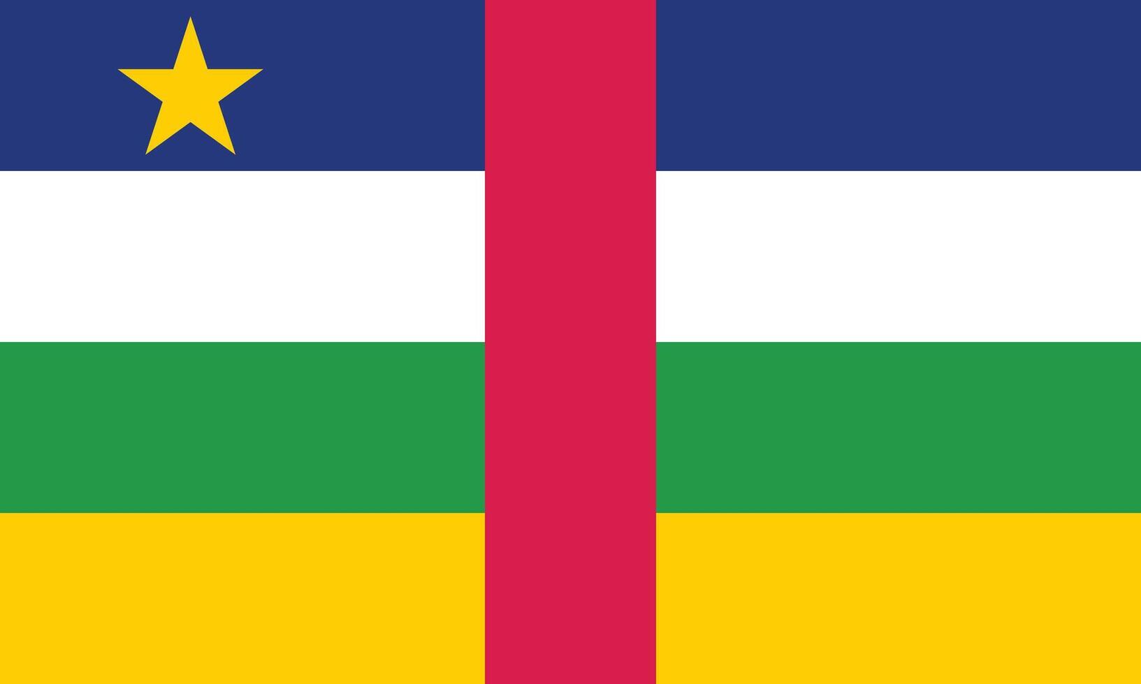 platt illustration av de central afrikansk republik nationell flagga. central afrikansk republik flagga design. vektor