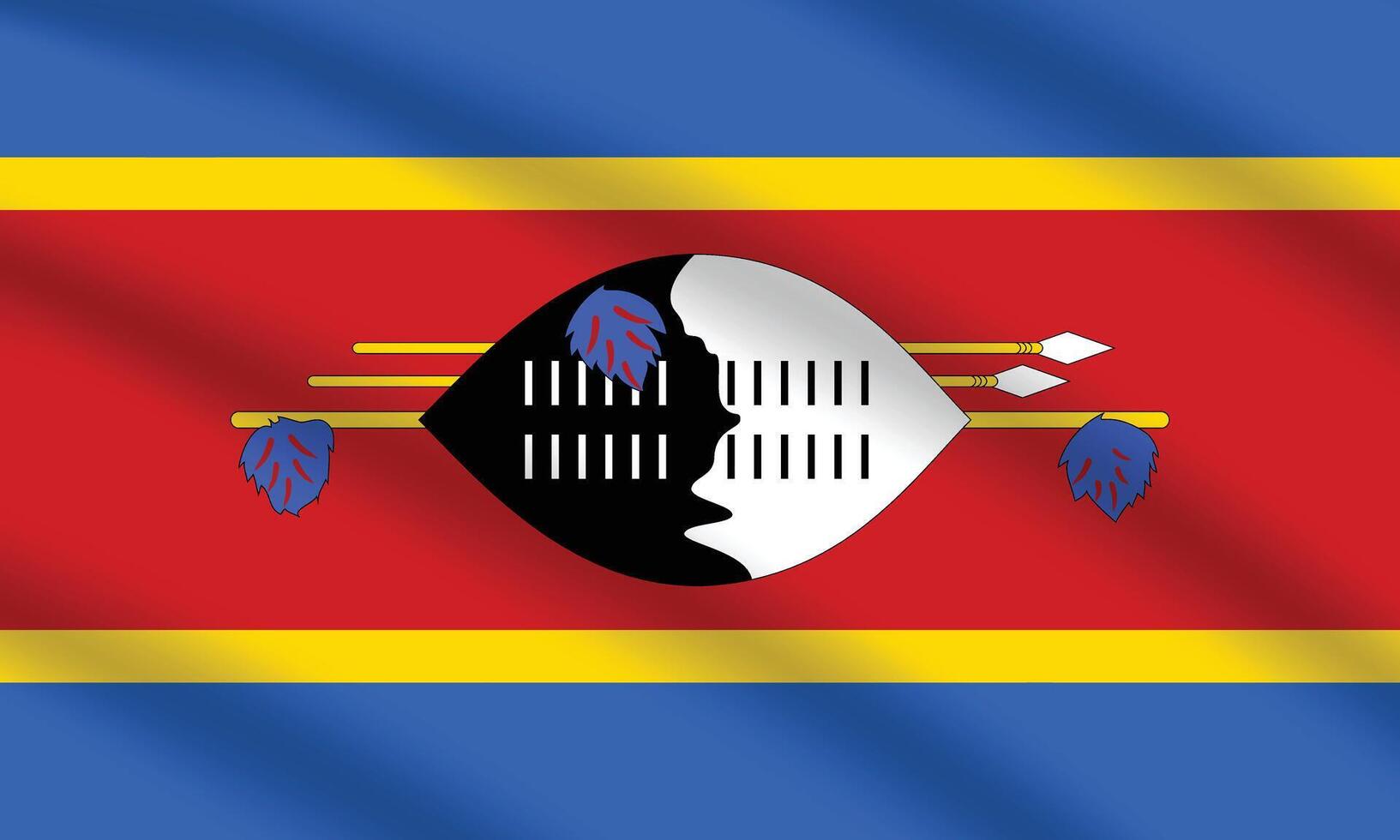 eben Illustration von das eswatini Flagge. eswatini National Flagge Design. eswatini Welle Flagge. vektor