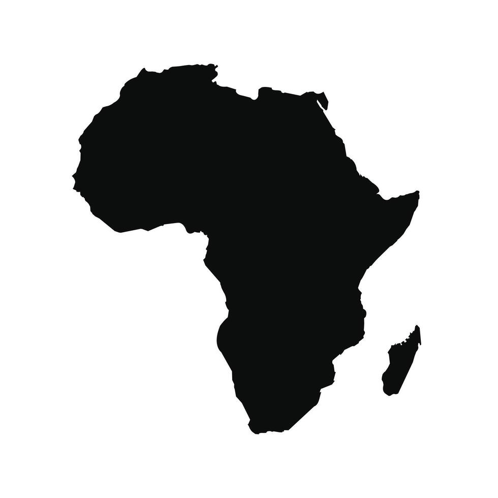 vektor afrika kontinent Karta på vit bakgrund. afrika Karta ikon tecken.